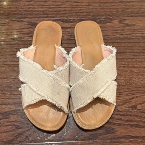 TOMS Women's Tan Crisscross Sandals